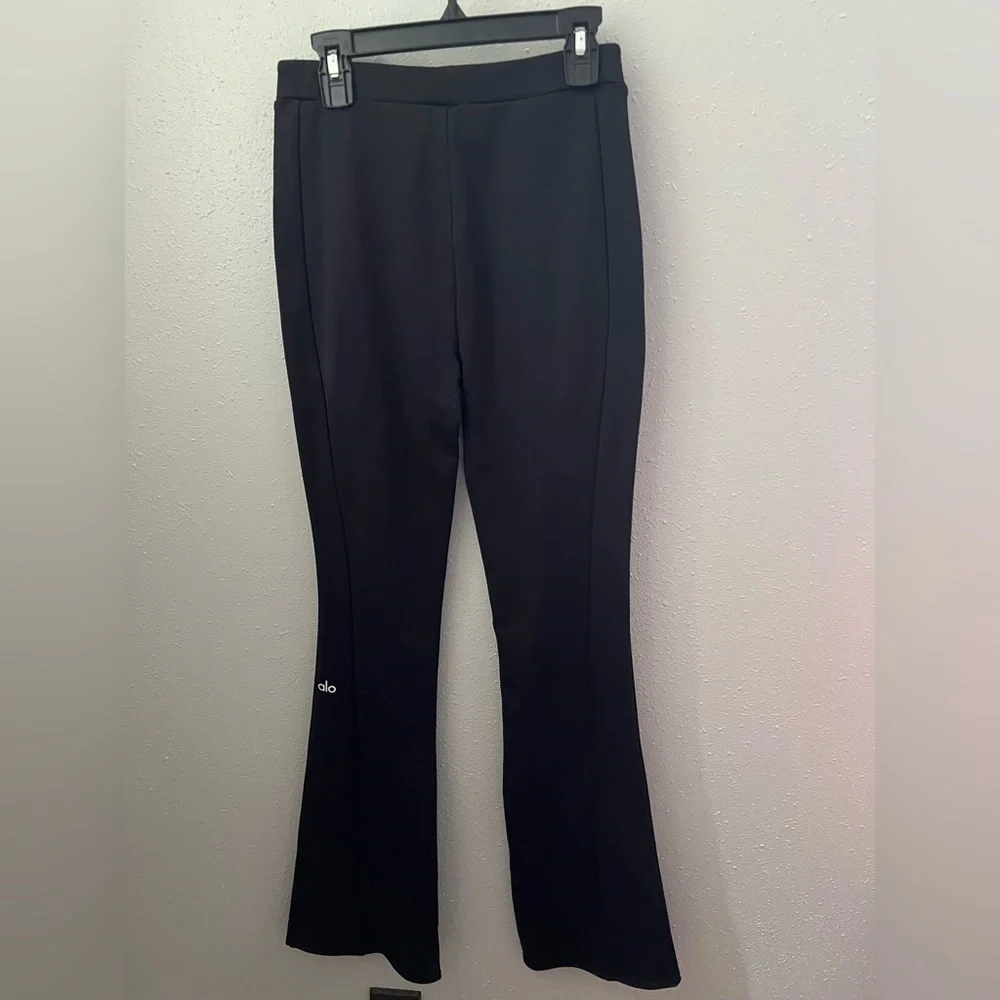 New Alo Yoga High Waist Zip It Flare Legging In Black Size Small New